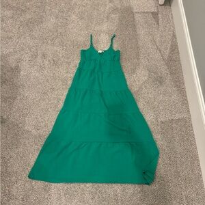 Anthropologie Vibrant Green Dress